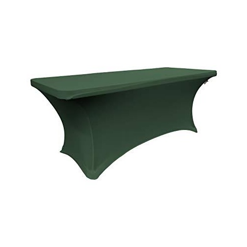 6ft (183cm) Rectangular Spandex Tablecloth - Dark Green